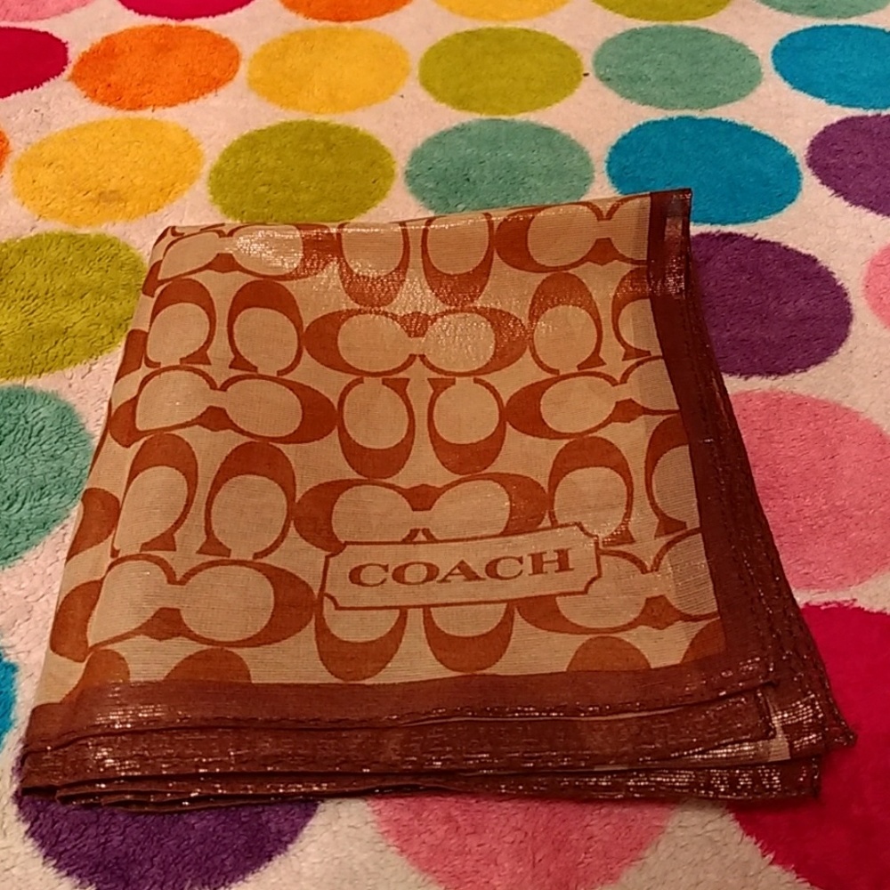Authentic NWOT Coach scarf 27x27"
